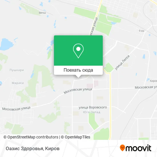Карта Оазис Здоровья