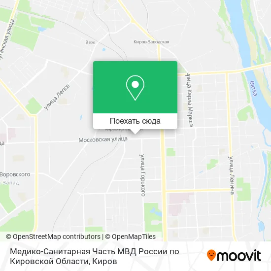 Карта Медико-Санитарная Часть МВД России по Кировской Области