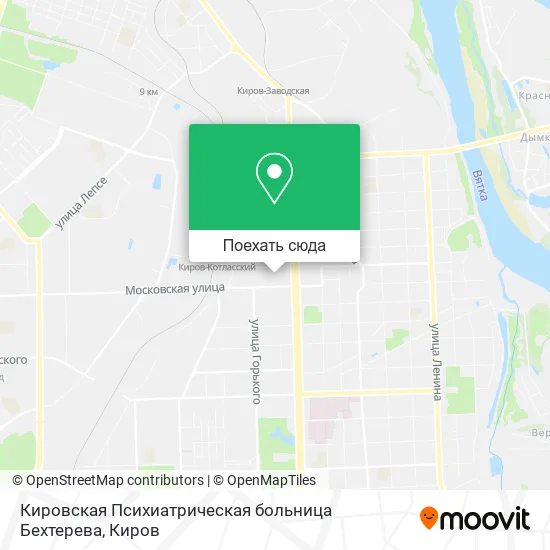 Карта Кировская Психиатрическая больница Бехтерева