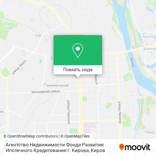 Карта Агентство Недвижимости Фонда Развития Ипотечного Кредитования г. Кирова