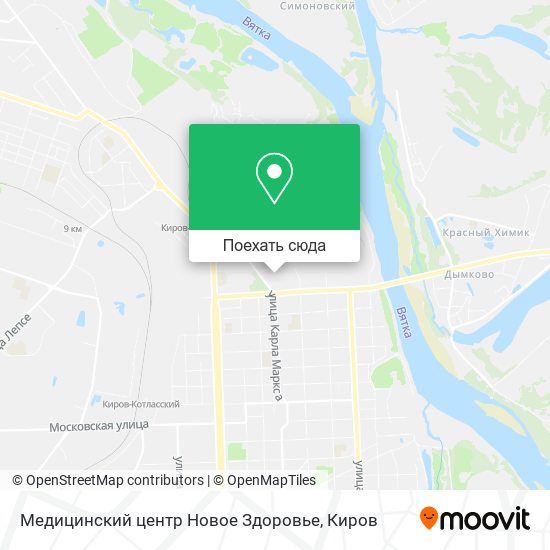 Карта Медицинский центр Новое Здоровье