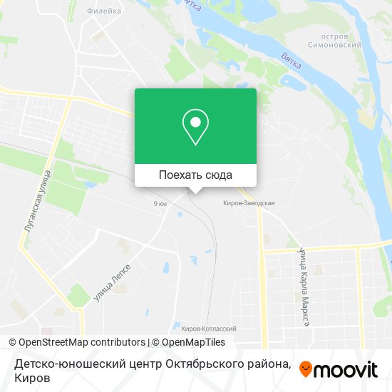 Карта Детско-юношеский центр Октябрьского района