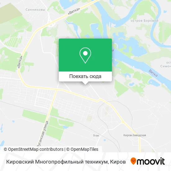 Карта Кировский Многопрофильный техникум