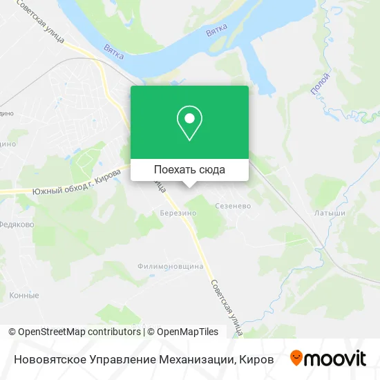 Карта Нововятское Управление Механизации