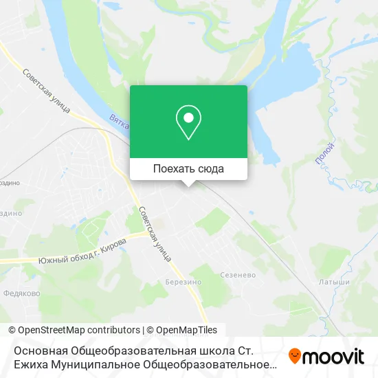 Карта Основная Общеобразовательная школа Ст. Ежиха Муниципальное Общеобразовательное Учреждение.