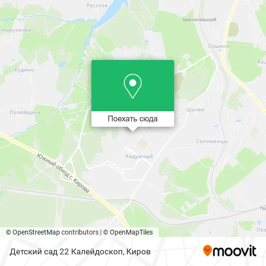 Карта Детский сад 22 Калейдоскоп