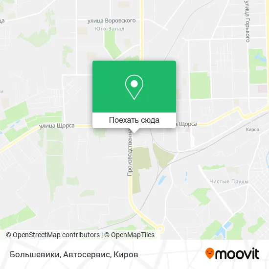 Карта Большевики, Автосервис