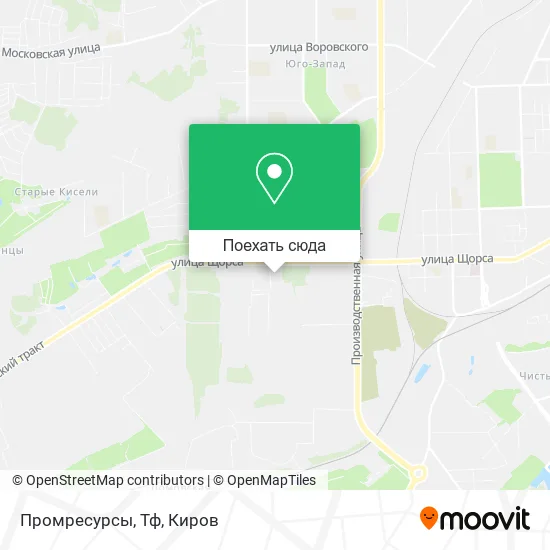 Карта Промресурсы, Тф