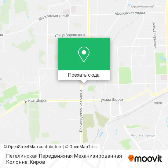 Карта Петелинская Передвижная Механизированная Колонна