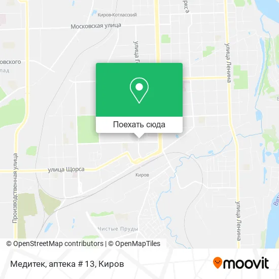 Карта Медитек, аптека # 13