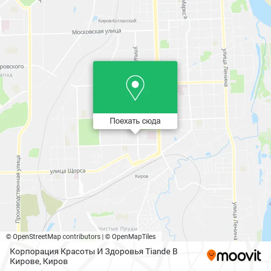 Карта Корпорация Красоты И Здоровья Tiande В Кирове