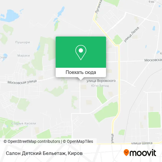 Карта Салон Детский Бельетаж