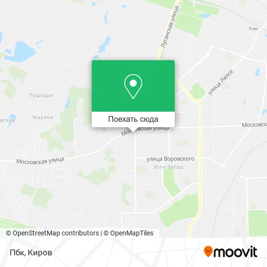 Карта Пбк