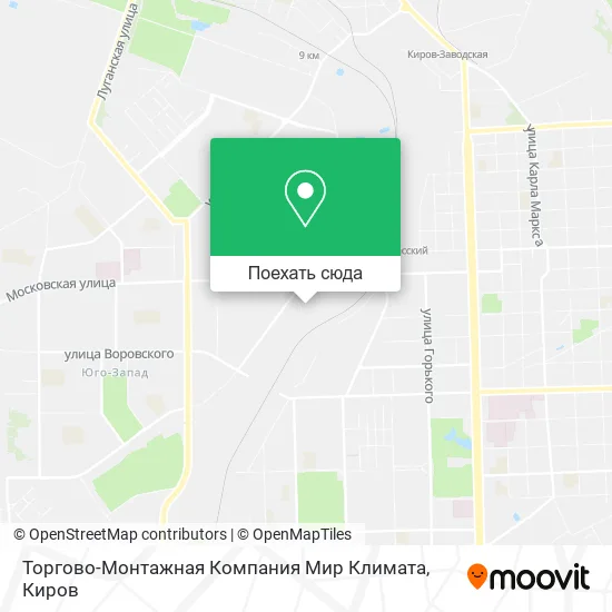Карта Торгово-Монтажная Компания Мир Климата