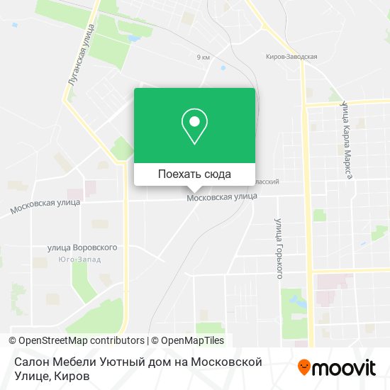 Карта Салон Мебели Уютный дом на Московской Улице