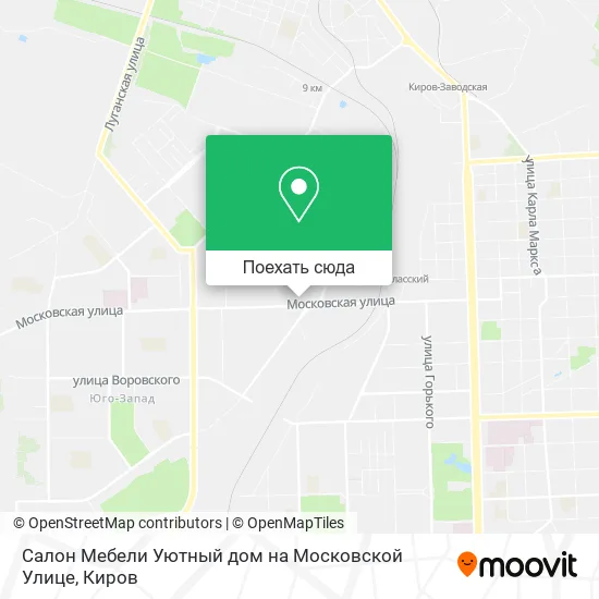Карта Салон Мебели Уютный дом на Московской Улице