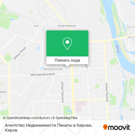 Карта Агентство Недвижимости Пенаты в Кирове