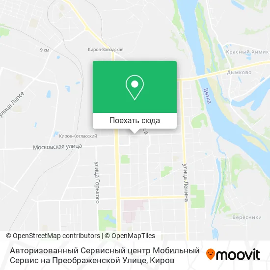 Карта Авторизованный Сервисный центр Мобильный Сервис на Преображенской Улице