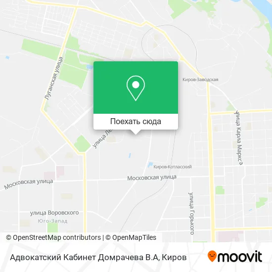 Карта Адвокатский Кабинет Домрачева В.А