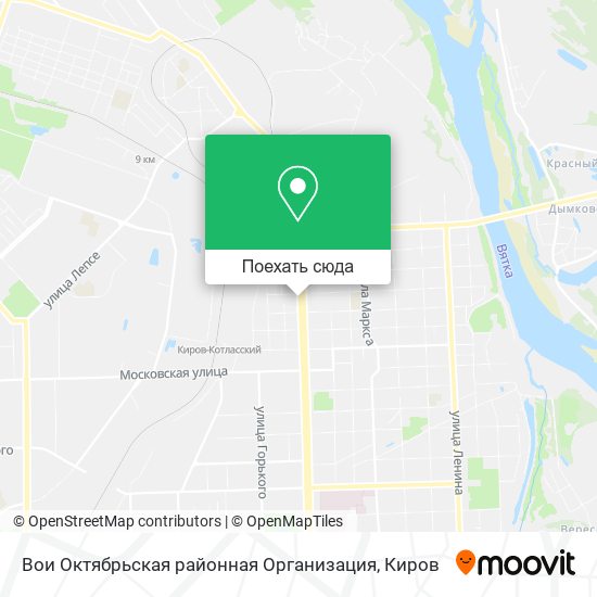 Карта Вои Октябрьская районная Организация