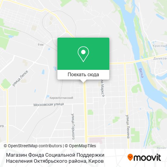 Карта Магазин Фонда Социальной Поддержки Населения Октябрьского района