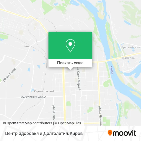 Карта Центр Здоровья и Долголетия