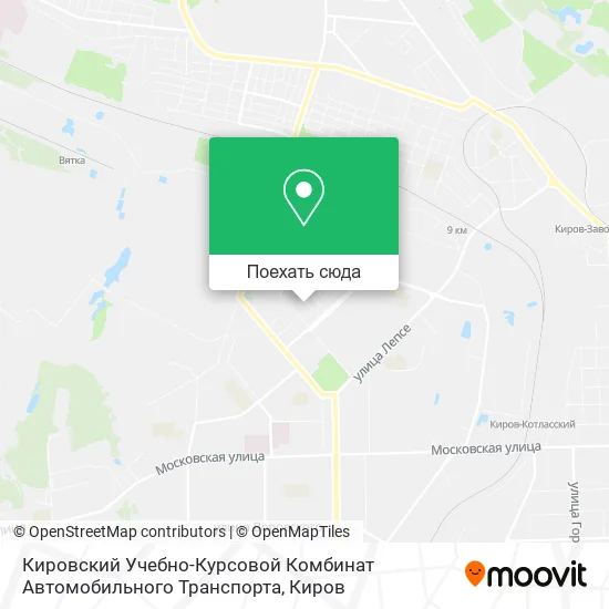 Карта Кировский Учебно-Курсовой Комбинат Автомобильного Транспорта