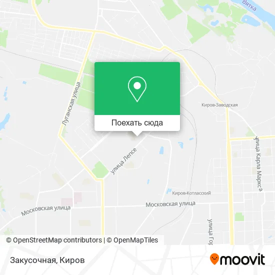 Карта Закусочная
