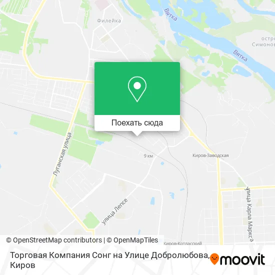 Карта Торговая Компания Сонг на Улице Добролюбова