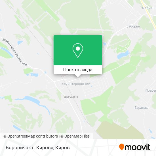 Карта Боровичок г. Кирова