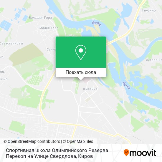 Карта Спортивная школа Олимпийского Резерва Перекоп на Улице Свердлова