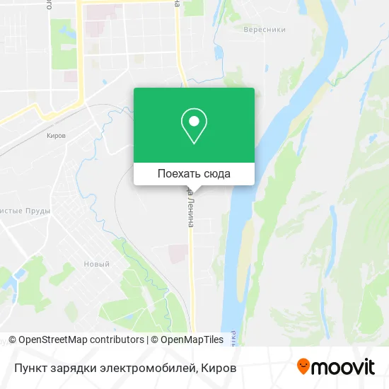 Карта Пункт зарядки электромобилей
