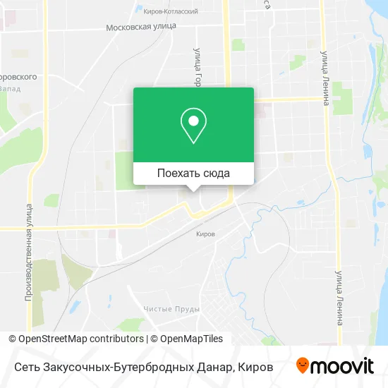 Карта Сеть Закусочных-Бутербродных Данар