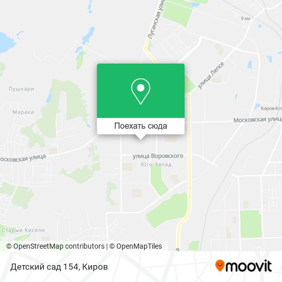 Карта Детский сад 154