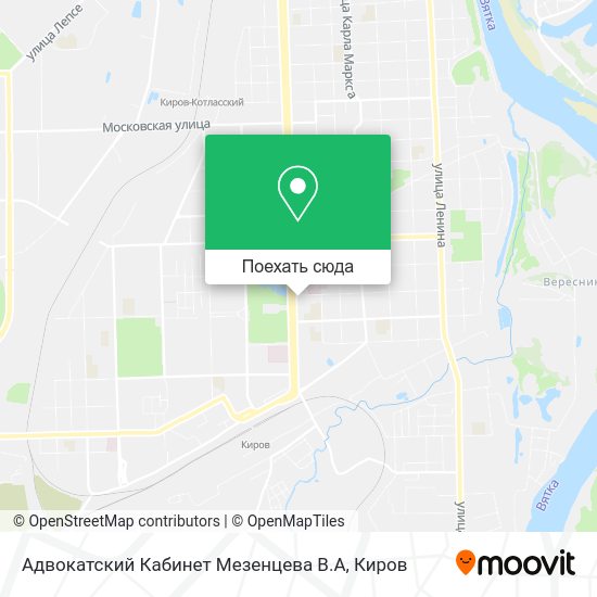 Карта Адвокатский Кабинет Мезенцева В.А