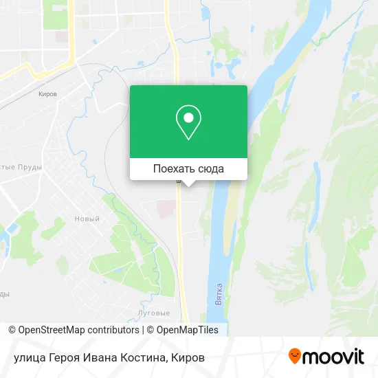 Карта улица Героя Ивана Костина