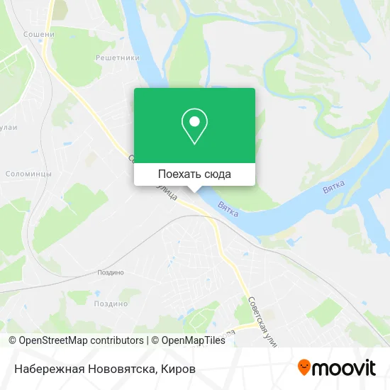 Карта Набережная Нововятска