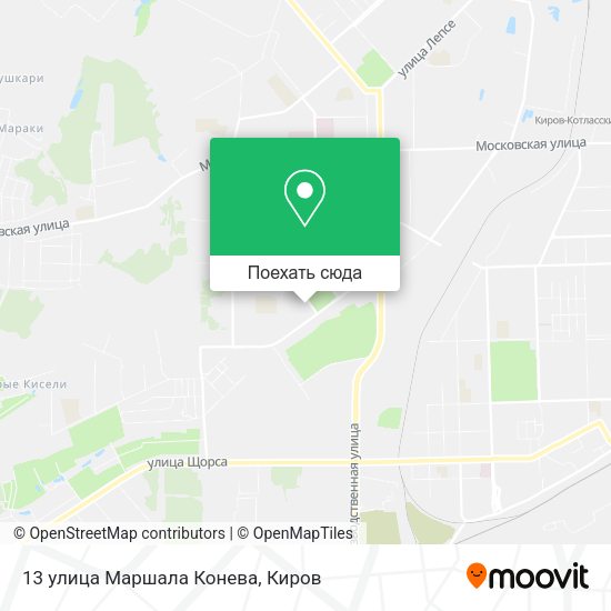 Карта 13 улица Маршала Конева
