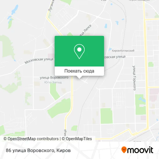 Карта 86 улица Воровского