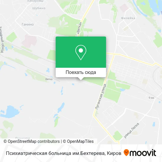 Карта Психиатрическая больница им.Бехтерева
