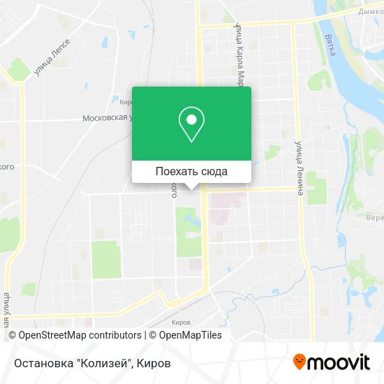 Карта Остановка "Колизей"