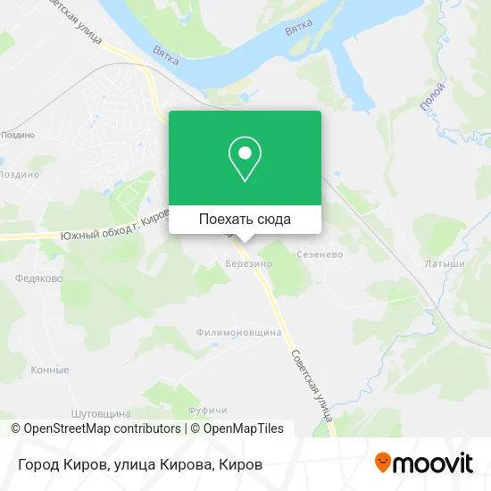 Карта Город Киров, улица Кирова