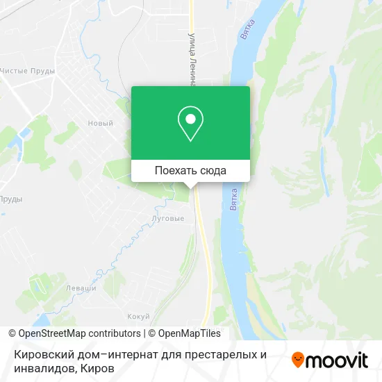Карта Кировский дом–интернат для престарелых и инвалидов
