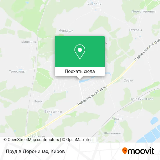 Карта Пруд в Дороничах