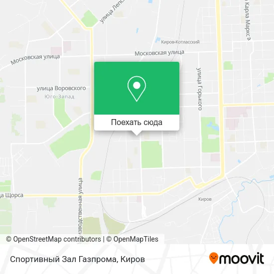 Карта Спортивный Зал Газпрома
