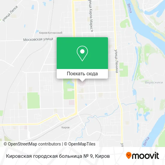 Карта Кировская городская больница № 9