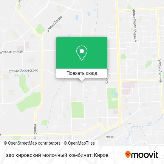Карта зао кировский молочный комбинат