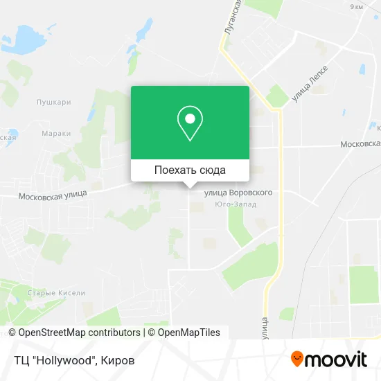 Карта ТЦ "Hollywood"
