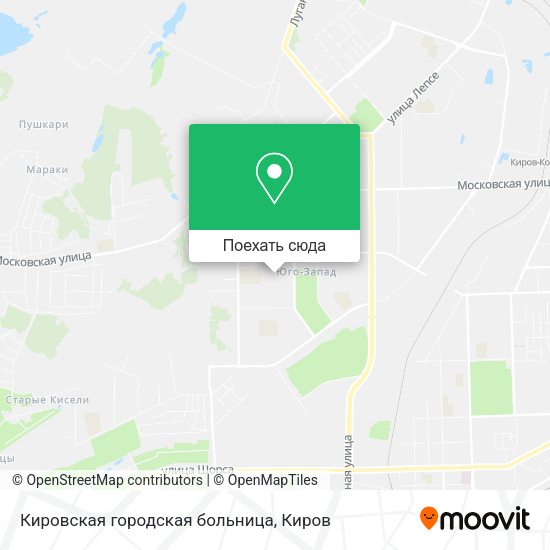 Карта Кировская городская больница