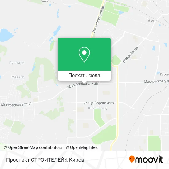 Карта Проспект  СТРОИТЕЛЕЙ✌